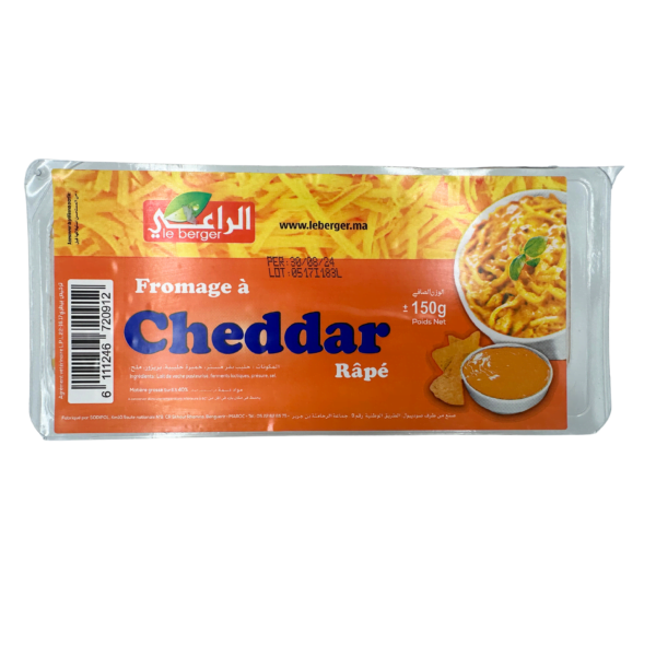 Fromage à Cheddar le berger Râpé 150 g